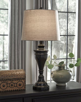 Prime Furniture - Ashley Furniture - Darlita Lighting - Metal Table Lamp (Set of 2) / Bronze Finish - L204024